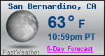 Weather Forecast for San Bernardino, CA