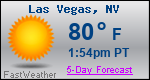 Weather Forecast for Las Vegas, NV