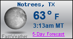 Weather Forecast for Notrees, TX