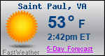 Weather Forecast for Saint Paul, VA