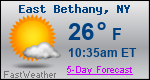 Weather Forecast for East Bethany, NY