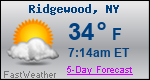 Weather Forecast for Ridgewood, NY