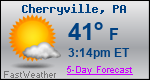 Weather Forecast for Cherryville, PA