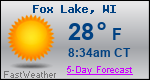 Weather Forecast for Fox Lake, WI