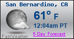Weather Forecast for San Bernardino, CA