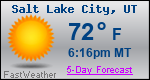 Weather Forecast for Salt Lake City, UT