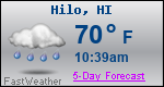 Weather Forecast for Hilo, HI