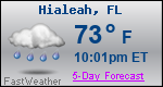 Weather Forecast for Hialeah, FL