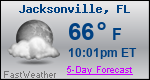 Weather Forecast for Jacksonville, FL