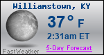 Weather Forecast for Williamstown, KY
