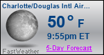 Weather Forecast for Charlotte/Douglas International Airport, NC
