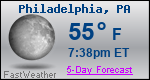 Weather Forecast for Philadelphia, PA