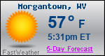 Weather Forecast for Morgantown, WV