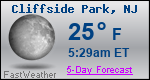 Weather Forecast for Cliffside Park, NJ