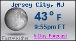 Weather Forecast for Jersey City, NJ