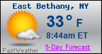 Weather Forecast for East Bethany, NY