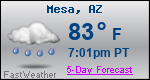 Weather Forecast for Mesa, AZ