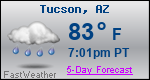 Weather Forecast for Tucson, AZ
