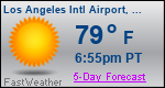 Weather Forecast for Los Angeles International Airport, CA