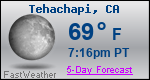 Weather Forecast for Tehachapi, CA