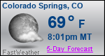 Weather Forecast for Colorado Springs, CO