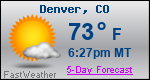 Weather Forecast for Denver, CO