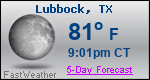 Weather Forecast for Lubbock, TX