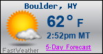 Weather Forecast for Boulder, WY
