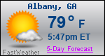 Weather Forecast for Albany, GA