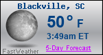 Weather Forecast for Blackville, SC