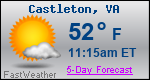 Weather Forecast for Castleton, VA