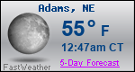 Weather Forecast for Adams, NE