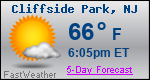 Weather Forecast for Cliffside Park, NJ
