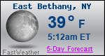 Weather Forecast for East Bethany, NY