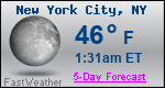 Weather Forecast for New York, NY