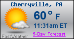 Weather Forecast for Cherryville, PA