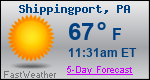 Weather Forecast for Shippingport, PA