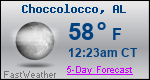 Weather Forecast for Choccolocco, AL