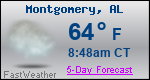 Weather Forecast for Montgomery, AL