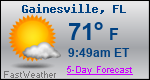 Weather Forecast for Gainesville, FL