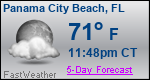 Weather Forecast for Panama City Beach, FL
