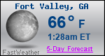 Weather Forecast for Fort Valley, GA