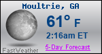 Weather Forecast for Moultrie, GA