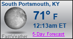 Weather Forecast for South Portsmouth, KY