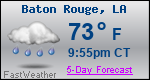 Weather Forecast for Baton Rouge, LA