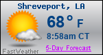 Weather Forecast for Shreveport, LA