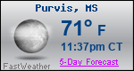 Weather Forecast for Purvis, MS