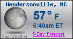 Weather Forecast for Hendersonville, NC