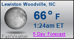 Weather Forecast for Lewiston Woodville, NC