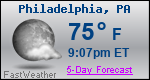 Weather Forecast for Philadelphia, PA
